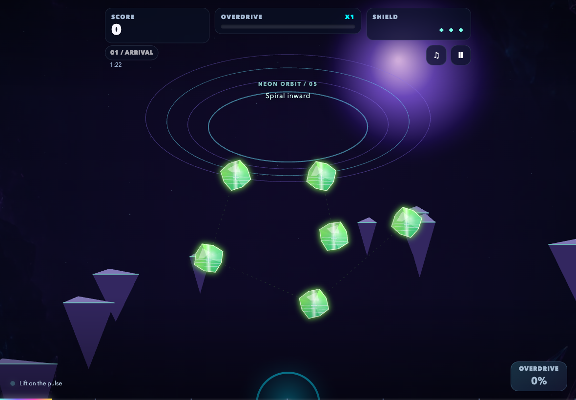 Chroma Rush crystals and the Neon Orbit world