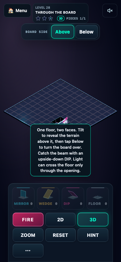 Lasers 3D in the iPhone layout