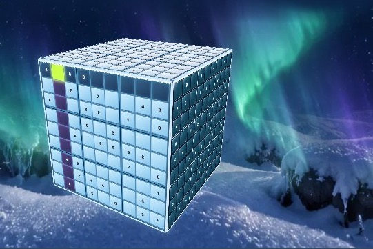 Sudoku³ cube in the Frosty world